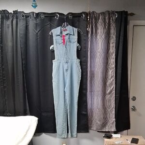 Women's Classic Light Blue Denim Overalls